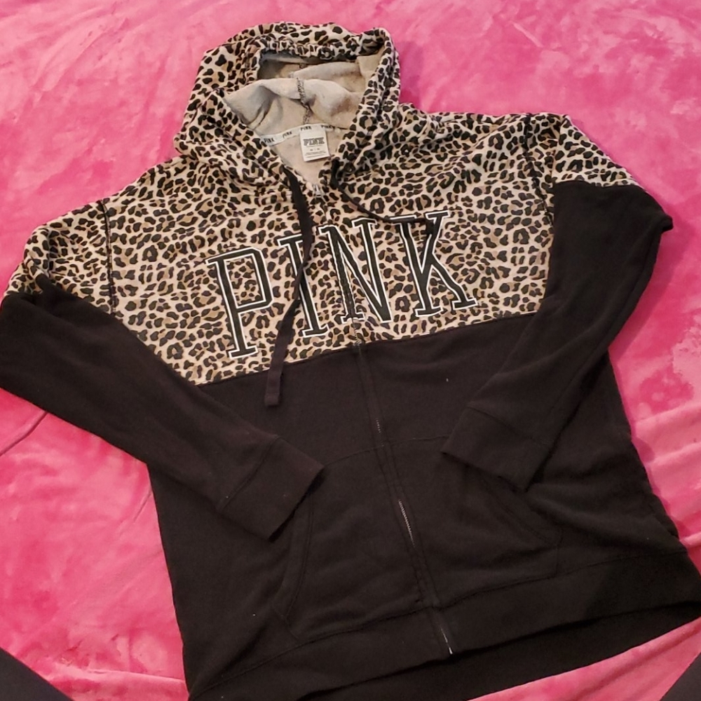Pink zip up hoodie